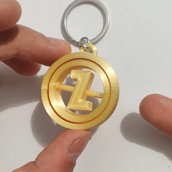 Letter Z Gyroscope/Toy Keychain