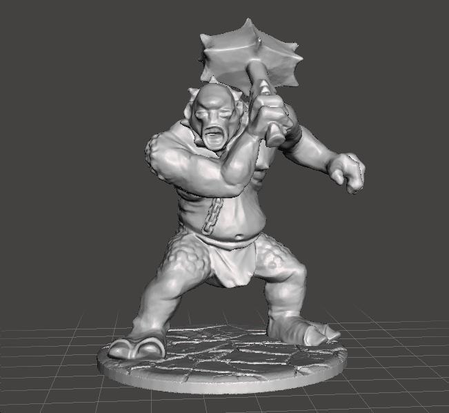 CAVE TROLL MINIATURE MODEL FOR FANTASY GAMES DND RPG
