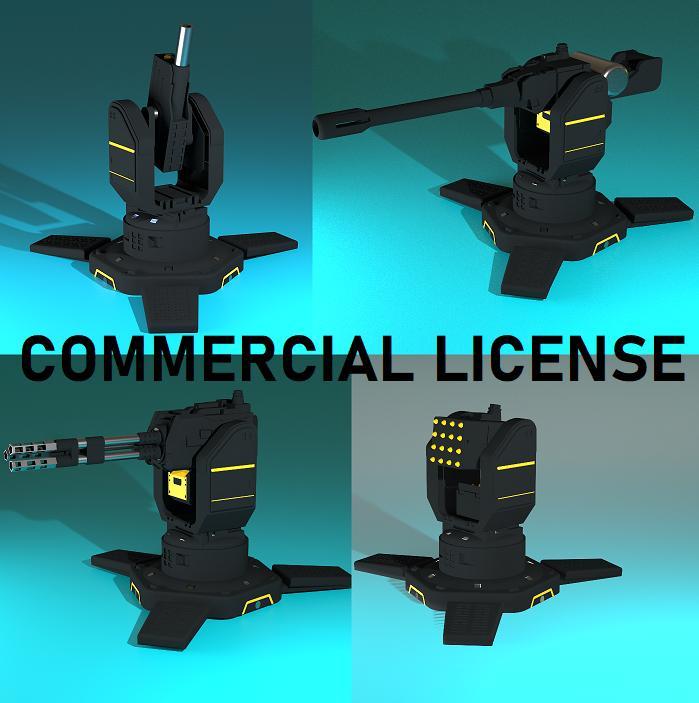COMMERCIAL LICENSE / Helldivers 2 Turret Bundle Including Cannon, Gatling, Mortar And Rocket  Sentry Gun / 3D-printable 3D print Prop Cosplay Toy Military Weapon Replica Copy