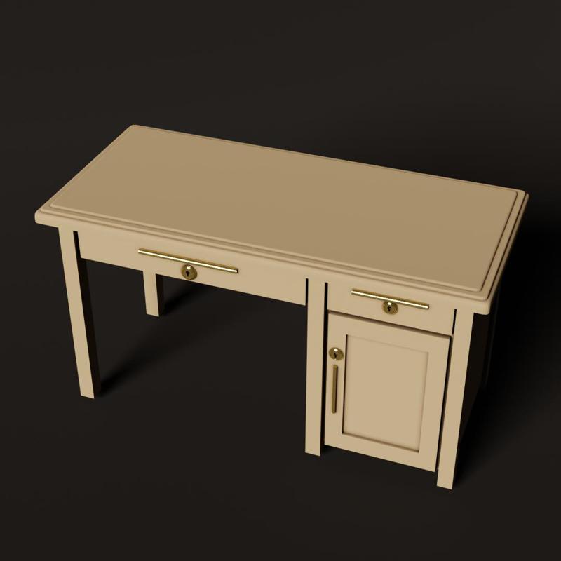 Soviet Wooden Table - 1/35, 1/43, 1/72 Scale