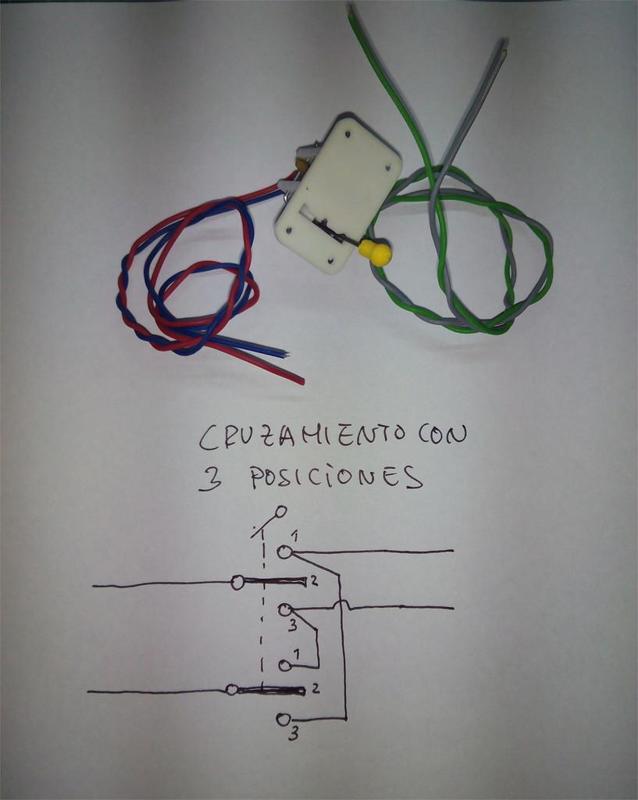 Conmutador de cruzamiento de 3 posiciones