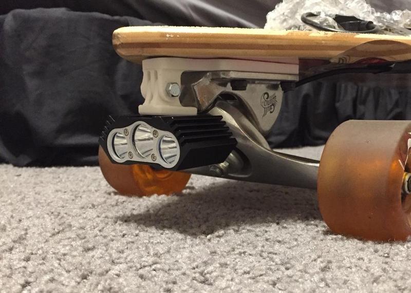 GoPro Skateboard / Longboard Mount, and light
