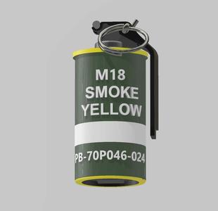 1/16 and 1/35 M18 Smoke Grenade (Yellow)
