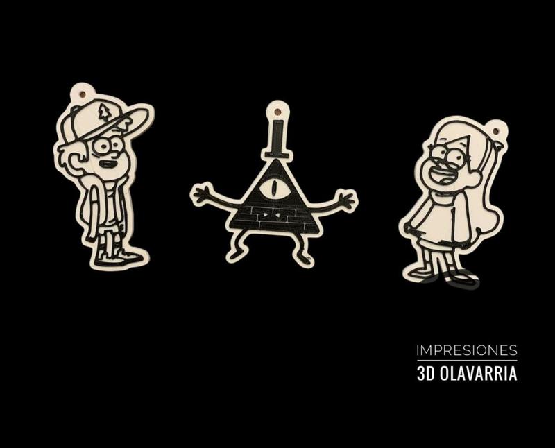 Key ring gravity falls characters