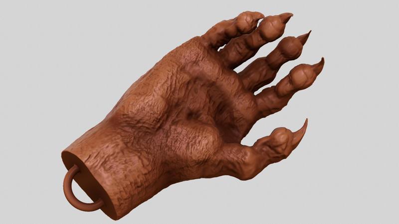 Werewolf hand decoration
