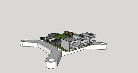 Raspberry Pi Model  A+  Raspberry Pi Model  B+ 10cm x 10cm monitor bracket