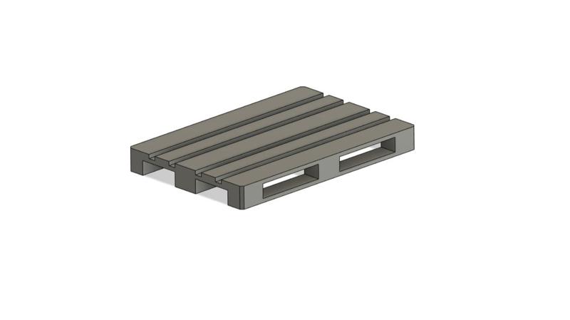 Euro Pallet - (1/10 RC, 1/14, 1/32, 1/43 O, 1/87 HO, 1/76 OO, 1/148 N) - Model Railway