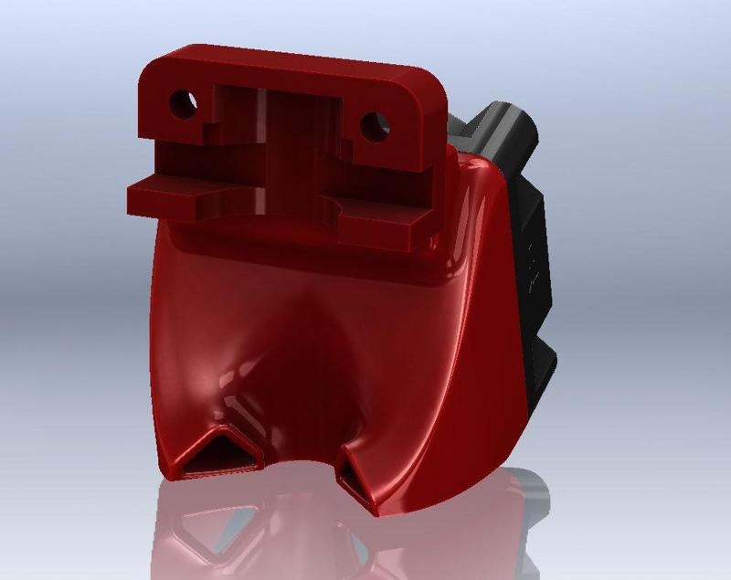 SD3 Extruder Fan Mount (Dual Ducts)