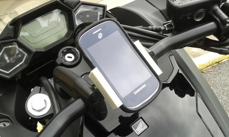 Phone holder for 22mm handlebar