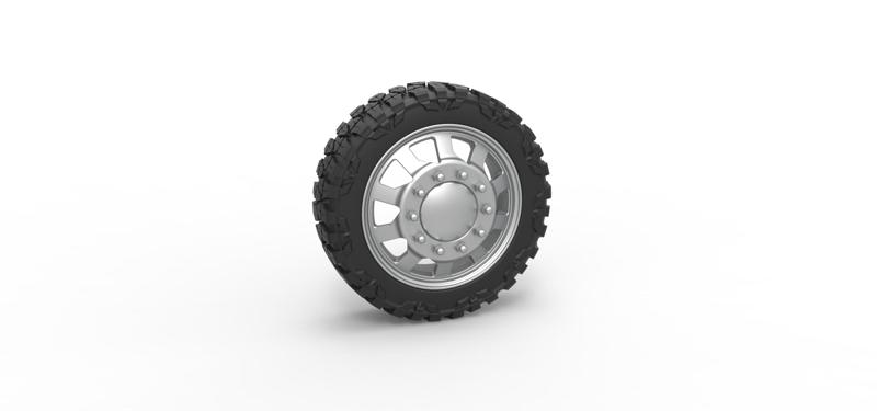 Diecast Front semi wheel for pickup Version 18 Scale 1:25
