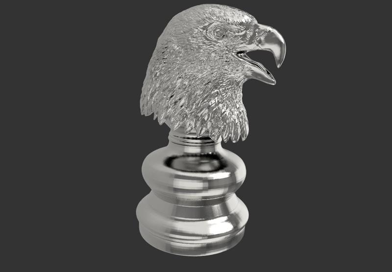 silver Eagle Bust Sculpture Decor - golden eagle