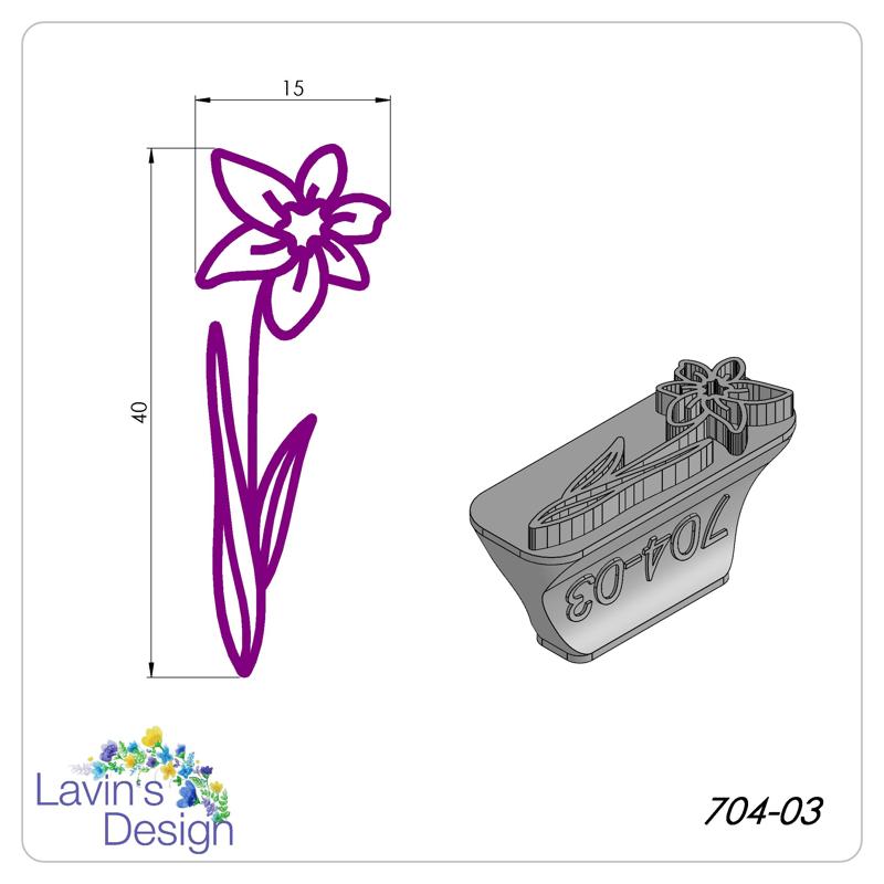 POLYMER CLAY STAMP / BIRTH FLOWER / MARCH / DAFFODIL  / LED704-03