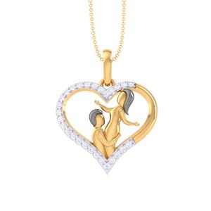 3D Printable Cad jewelry design of Lady diamond Pendant