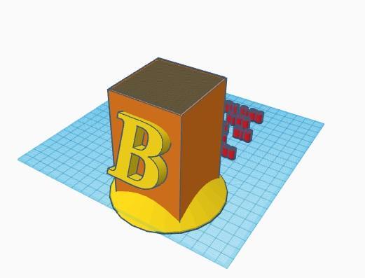 Organizer holder for pens and pencils Initials B - Porta penne e matite  Iniziali B