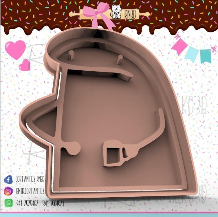 Coffe flork with coffee cup - Coffe flork cookie cutter