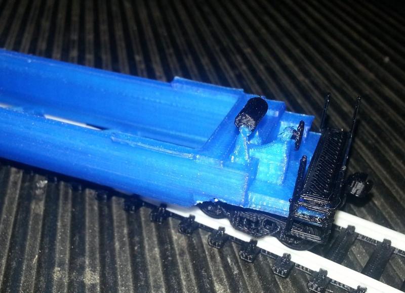 HO Scale Well Car In Two Main Parts.