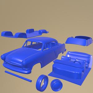 GAZ 21 Volga 1962 PRINTABLE CAR IN SEPARATE PARTS