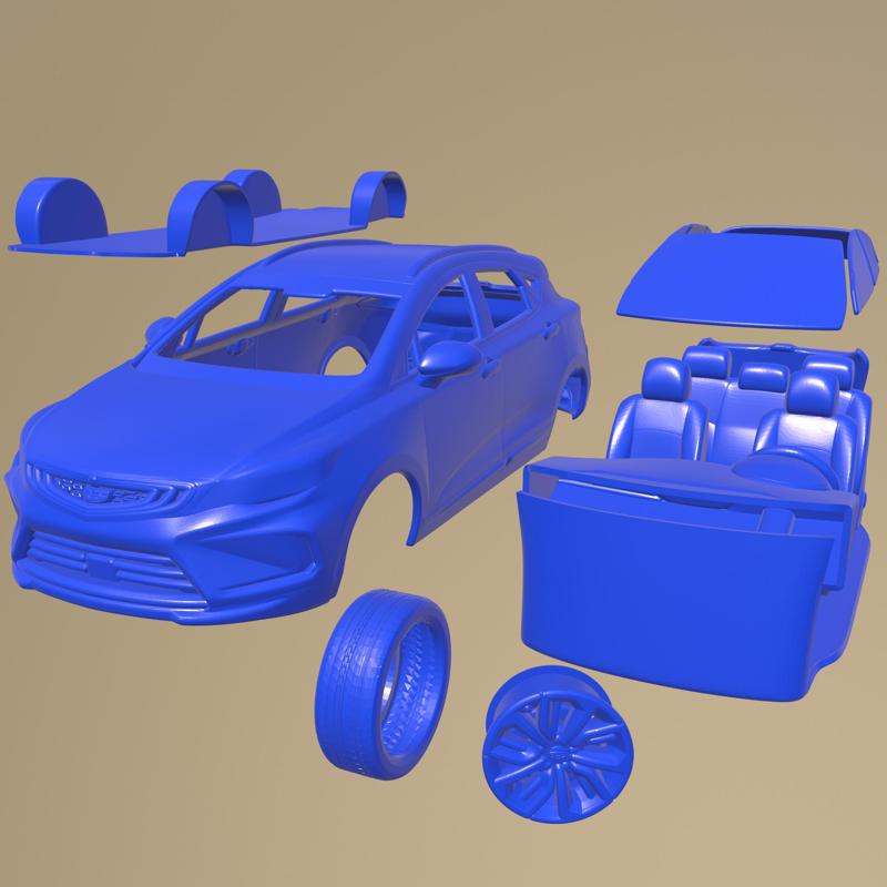 Geely Emgrand GS Dynamic 2019 PRINTABLE CAR IN SEPARATE PARTS