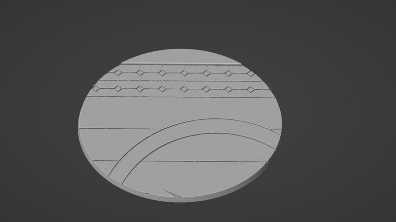 130mm round polished Imperial tiled floor base