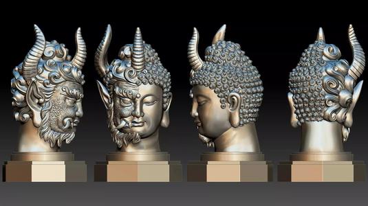 Good and evil face