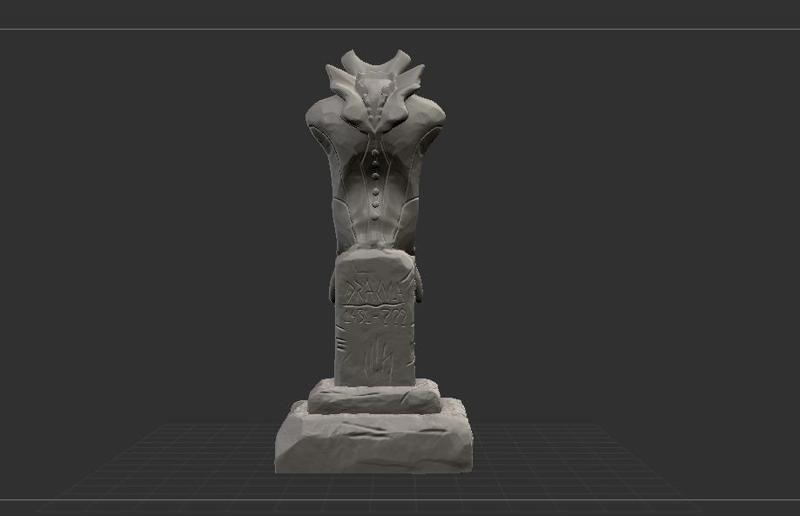Halloween pals Tiny Dracula stone sculpture