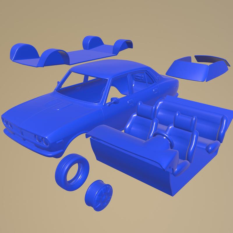 MAZDA CAPELLA 616 SEDAN 1974 PRINTABLE CAR IN SEPARATE PARTS