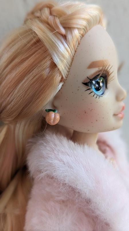 Peach Earrings for Rainbow High / Shadow High Dolls