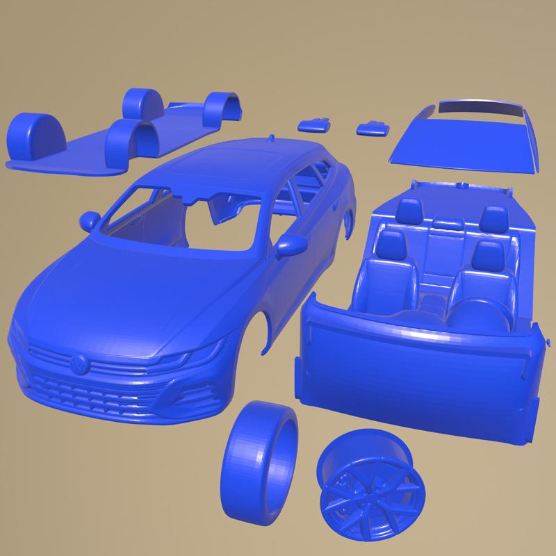 Volkswagen Arteon Shooting Brake 2021 PRINTABLE CAR IN SEPARATE PARTS