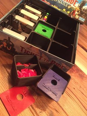 Ticket to Ride Play pieces box with slide lid