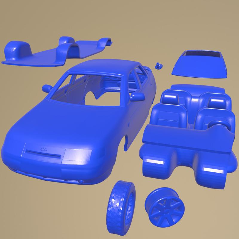 VAZ Lada 2110 sedan 1995 Printable Car In Separate Parts