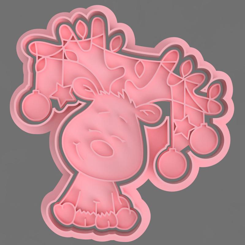 REINDEER CUTTER FOR COOKIES AND FONDANT