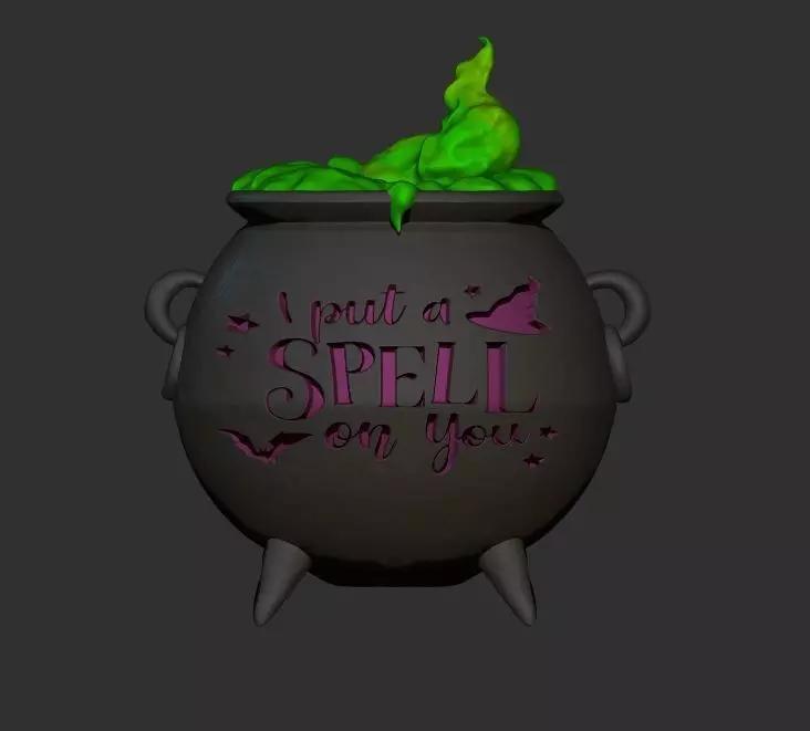 cauldroun witch miniature