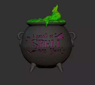 cauldroun witch miniature