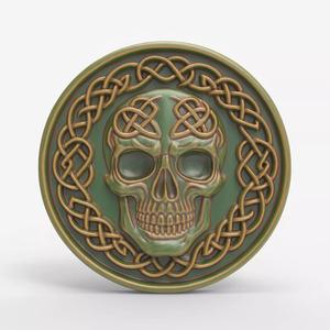 Celtic Skull Relief STL File for CNC Carving 3D Printing Laser