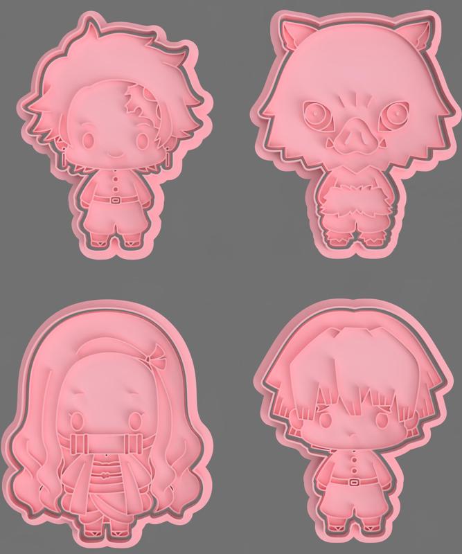 DEMON SLAYER CUTTERS FOR COOKIES AND FONDANT