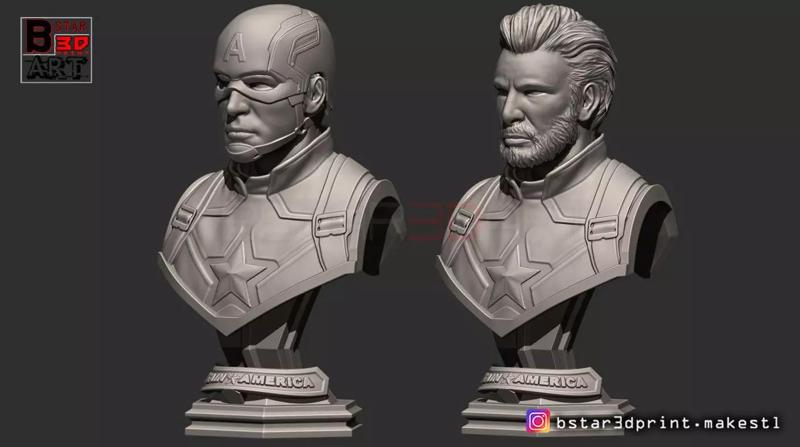 Captain America Bust - with 2 Heads  from Marvel