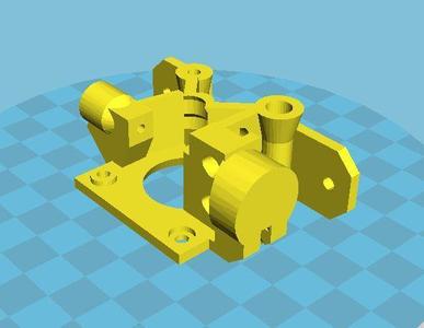 Kossel Mini Airtripper Bowden Extruder - Drill your own fitting