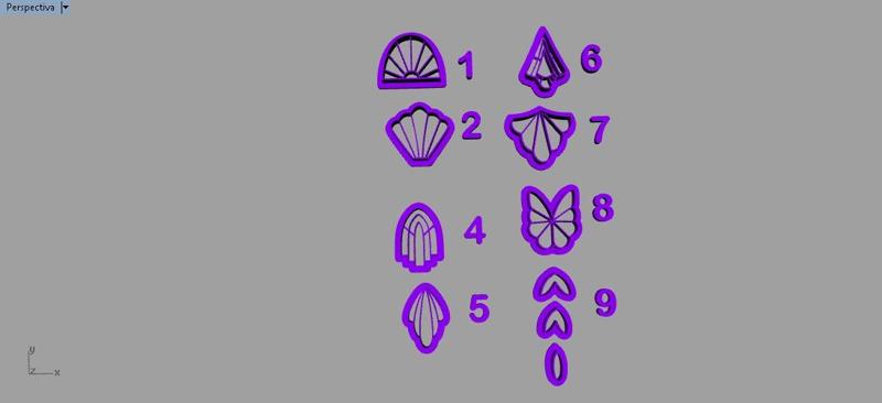 BIJOUTERIE CUTTERS POLYMERIC CLAY 3cm