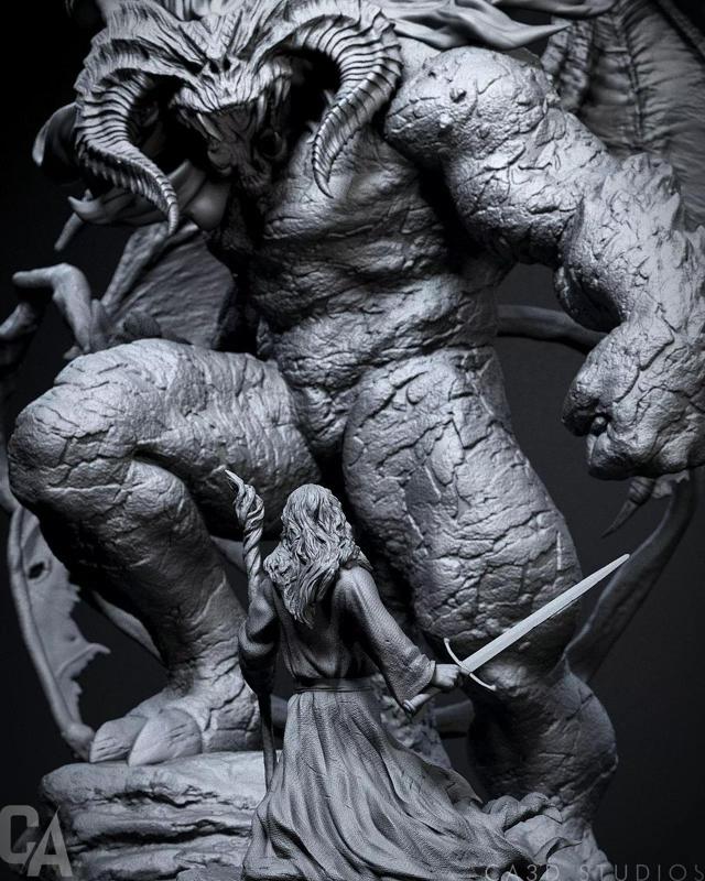 Balrog vs Gandalf 3D Print