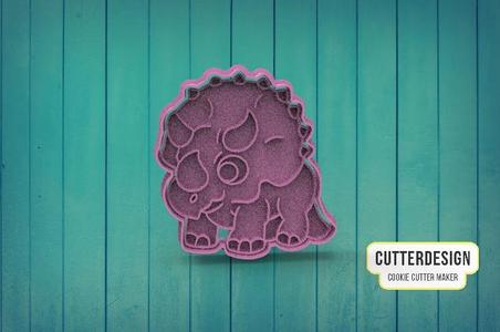 Triceratop Dinosaur Triceratop Dinosaur Triceraptos Cookie Cutter M18