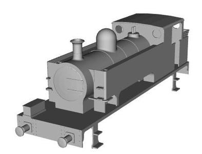 Garstang and Knott End Railway 2-6-0T BLACKPOOL loco (final condition) 1/148 scale