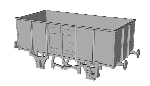 MOS 16T SNCF mineral wagon 1/100 scale