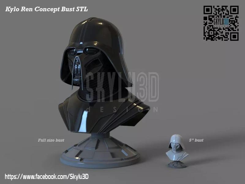 Kylo Ren Concept Wearable helmet with Bust Display
