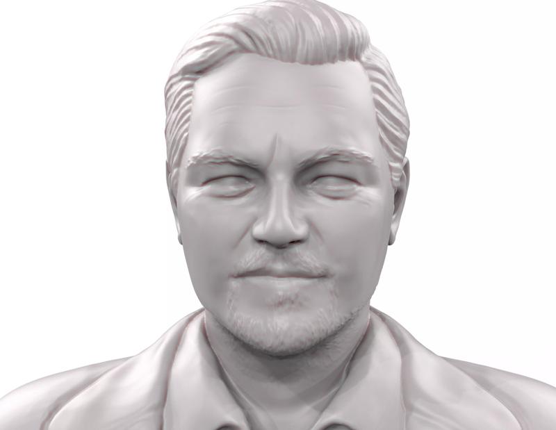 Leonardo DiCaprio 3d model 3d printable sculpture