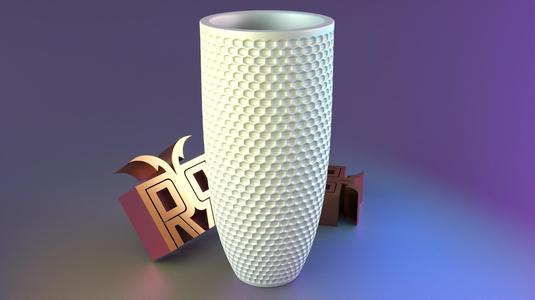 Geometric Honeycomb Vase