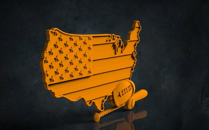 Baseball b3D STL Model for CNC Router, Artcam, Vetric, Engraver, Relief, Carving, Cut 3D, Stl File For Cnc Router, Wall Decor