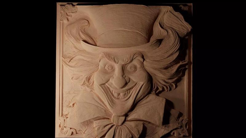 Mad Hatter CNC 3d Print High Relief Sand Casting