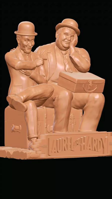 Laurel and Hardy figures