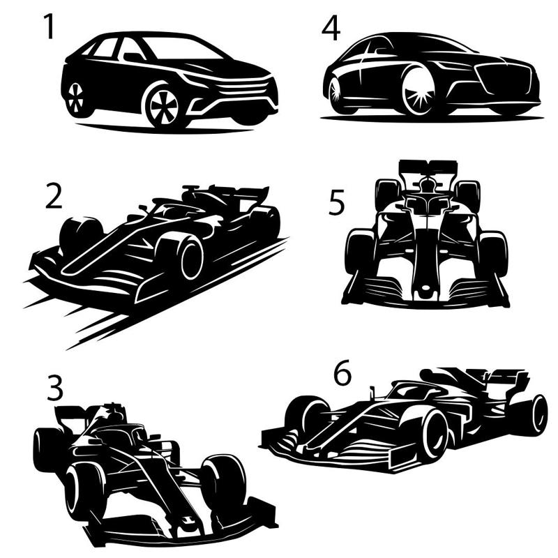 Formula 1 and Luxury Cars Silhouette Wall Decoration- 3D Printable STL