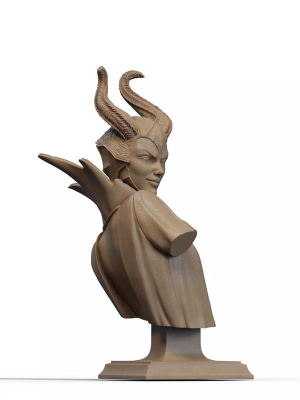 Maleficent Bust 3D Print